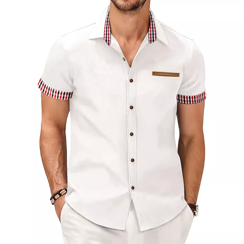 Chemise à manches courtes coupe slim pour les déplacements professionnels