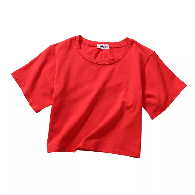 Solid Color Short Summer Versatile Women's T-shirt