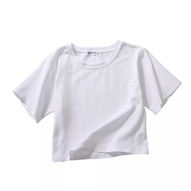 Solid Color Short Summer Versatile Women's T-shirt
