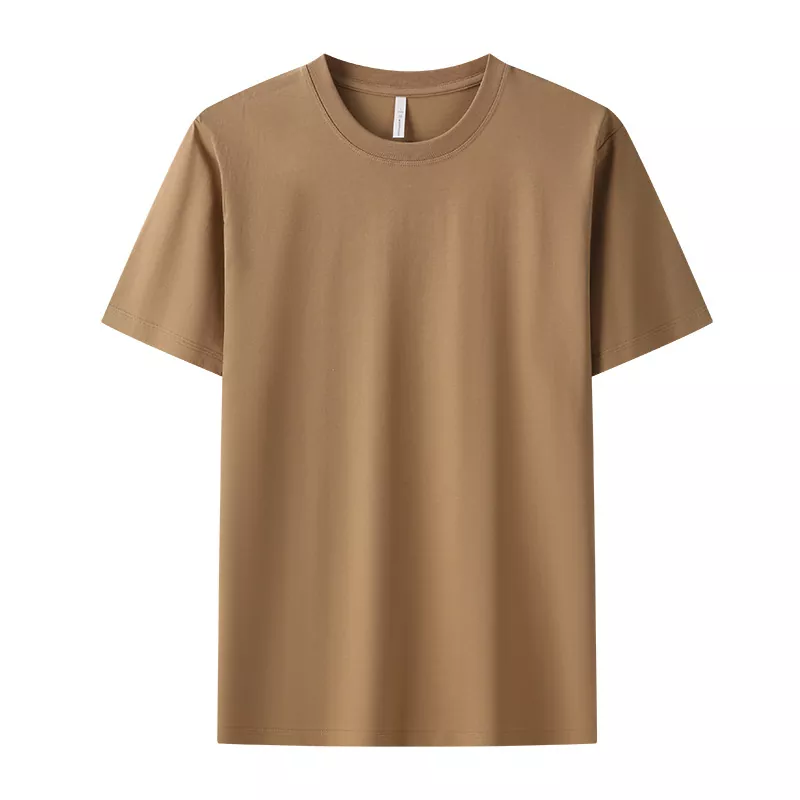 Summer Cool Sensation Mercerized Cotton Crew Neck Men's T-shirt