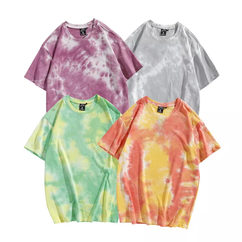 T-shirt ample en coton tie-dye pour femme