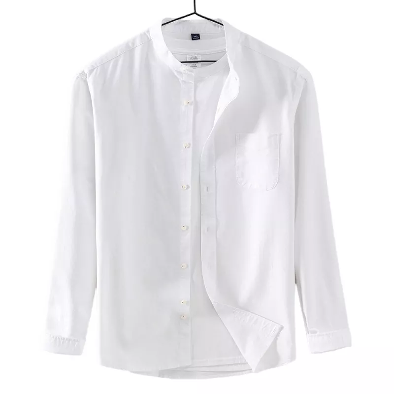 Chemise décontractée à manches longues en coton pour hommes, nouvelle collection